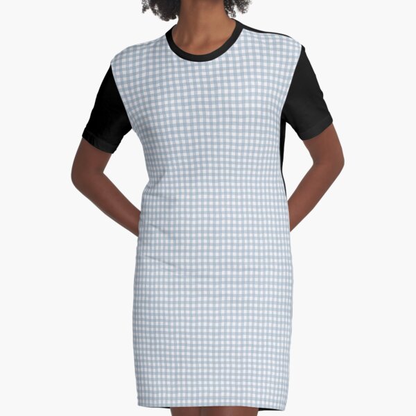 Gingham - sky Graphic T-Shirt Dress