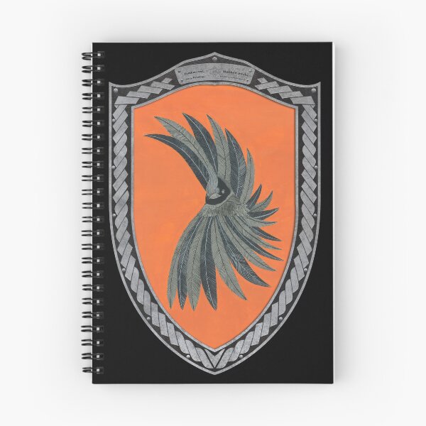 Item preview, Feathercrest (Shield moonsilver Celtic Rope on black leather) designed and sold by Swabcraft.