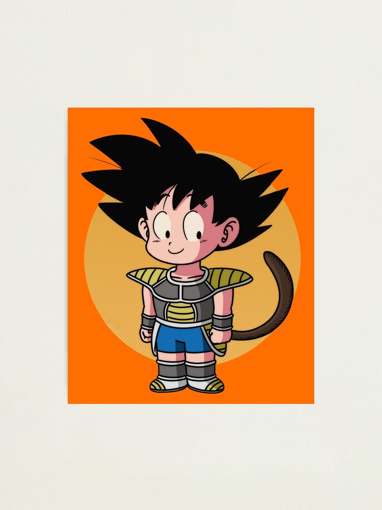 Lámina fotográfica «Lindo Niño Goku Super Saiyan Sonriendo» de Nodali |  Redbubble