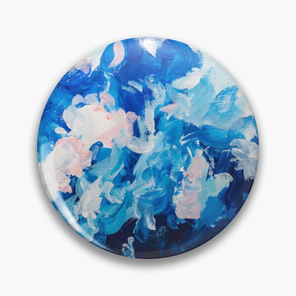 Item preview, Abstract blue and pink painting designed and sold by Ilze Lucero.