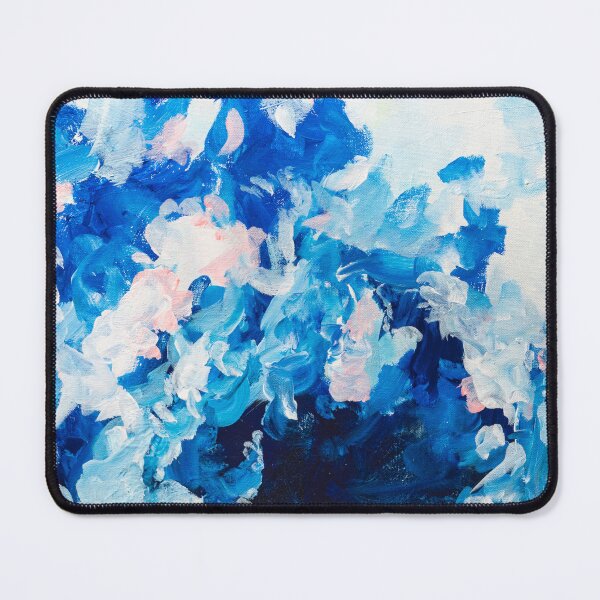 Item preview, Abstract blue and pink painting designed and sold by Ilze Lucero.