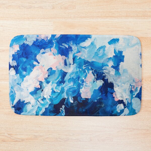 Item preview, Abstract blue and pink painting designed and sold by Ilze Lucero.