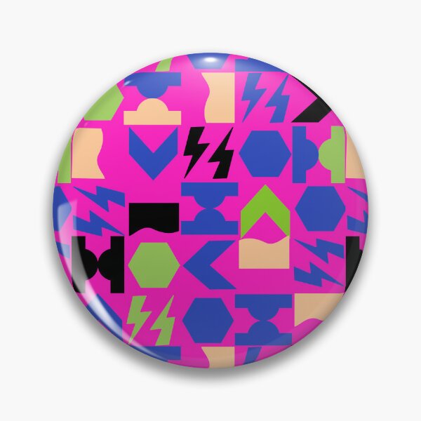 Item preview, Simple Shapes Hot Pink Mod Geometric Pattern designed and sold by Ferocious-Pear.
