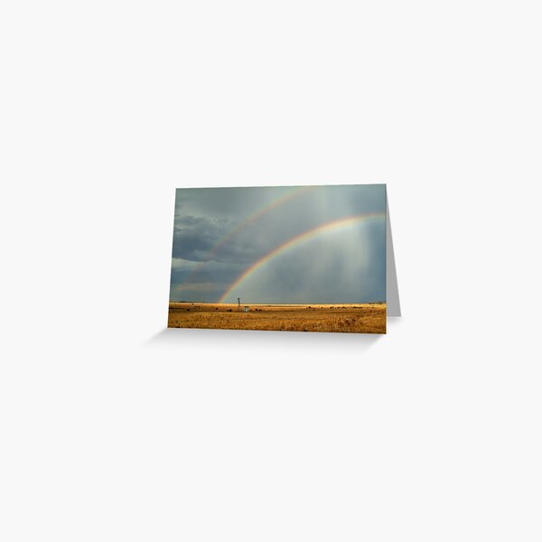 Rain and Rainbows,Rural Geelong Greeting Card