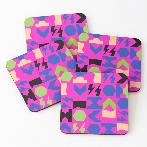 Item preview, Simple Shapes Hot Pink Mod Geometric Pattern designed and sold by Ferocious-Pear.
