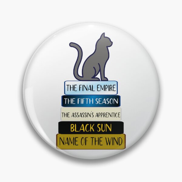Item preview, Grey Cat Sitting on Top of Fantasy Books designed and sold by andmarstan.