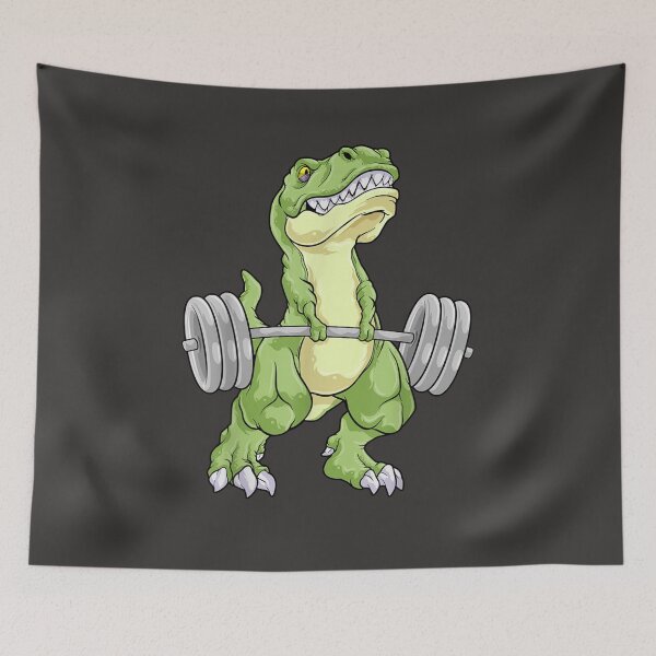 Item preview, Dinosaur Weightlifting Fitness Gym Workout Deadlift deadlift dinosaur designed and sold by EricGreen68.