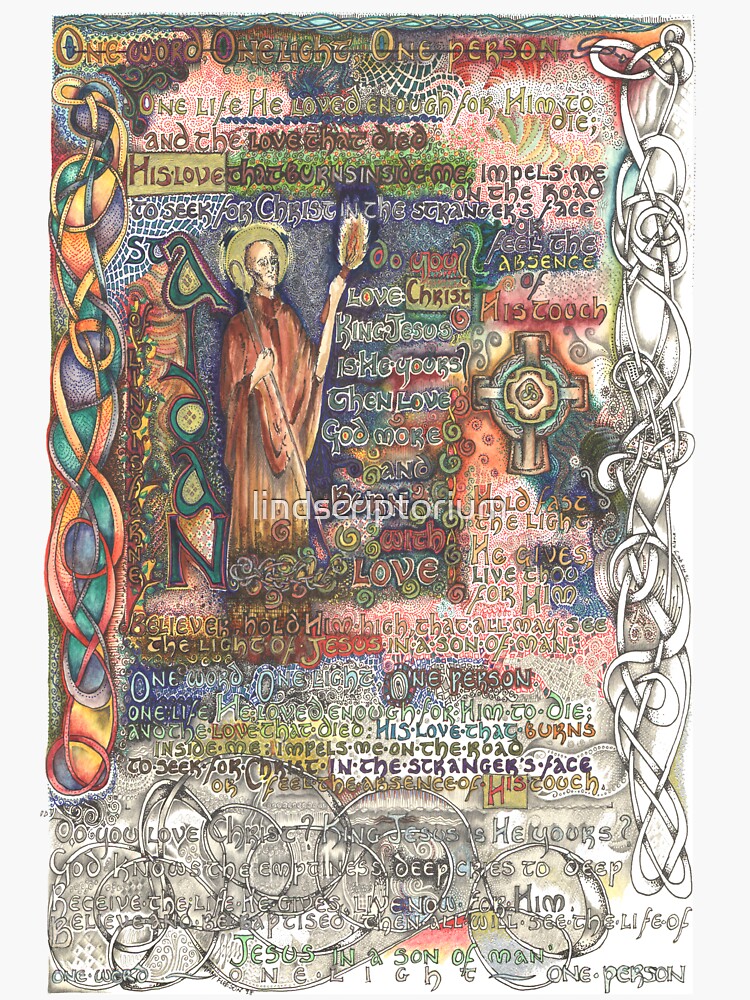 St. Aidan of Lindisfarne by lindscriptorium