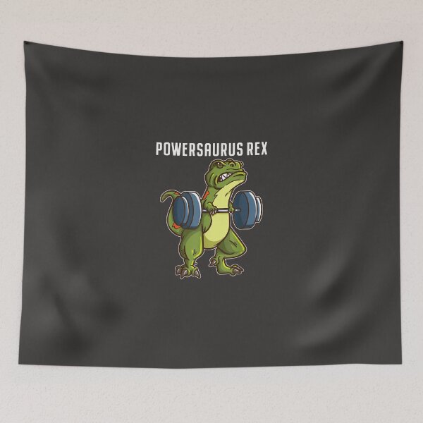 Item preview, Funny Powerlifting Weightlifting Gym Workout deadlift dinosaur designed and sold by EricGreen68.