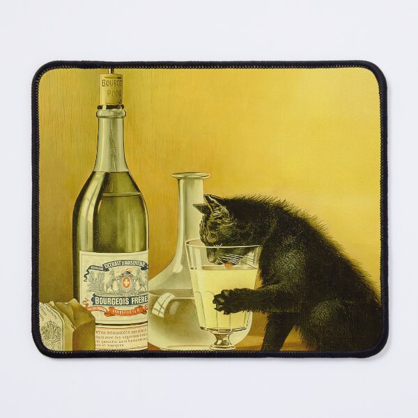 Item preview, Cat, Absinthe, Vintage Beverage Wall Art  designed and sold by vintagevivian.