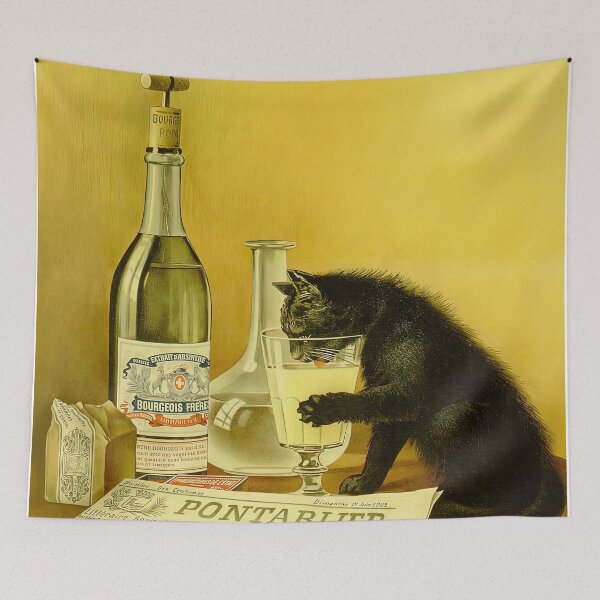 Artikelvorschau, Cat, Absinthe, Vintage Beverage Wall Art entworfen und verkauft von vintagevivian.