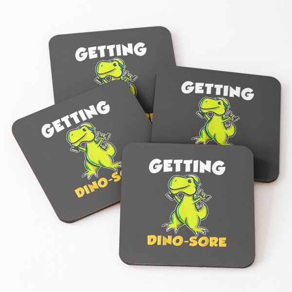 Item preview, Getting Dino-Sore Workout Gym Dinosaur deadlift dinosaur designed and sold by EricGreen68.
