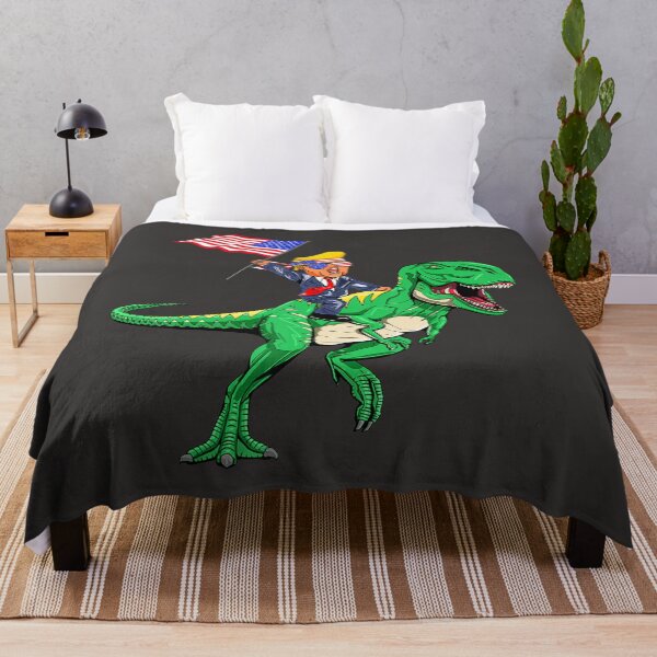 Item preview, Funny Trump Riding Dinosaur American Flag Republican designed and sold by EricGreen68.
