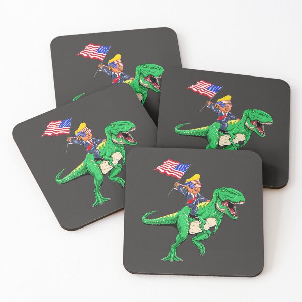 Item preview, Funny Trump Riding Dinosaur American Flag Republican designed and sold by EricGreen68.