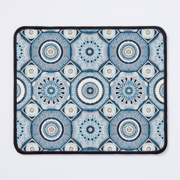 Item preview, Floral Octagonal Tiles - blue designed and sold by jenuinedesigns.