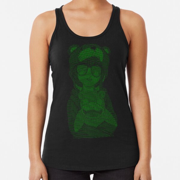 Lain and Slowpoke ASCII Art Racerback Tank Top
