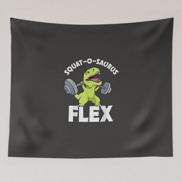 Item preview, Squat-O-Saurus Flex Funny  Dinosaur Gym deadlift dinosaur Funny Meme designed and sold by EricGreen68.