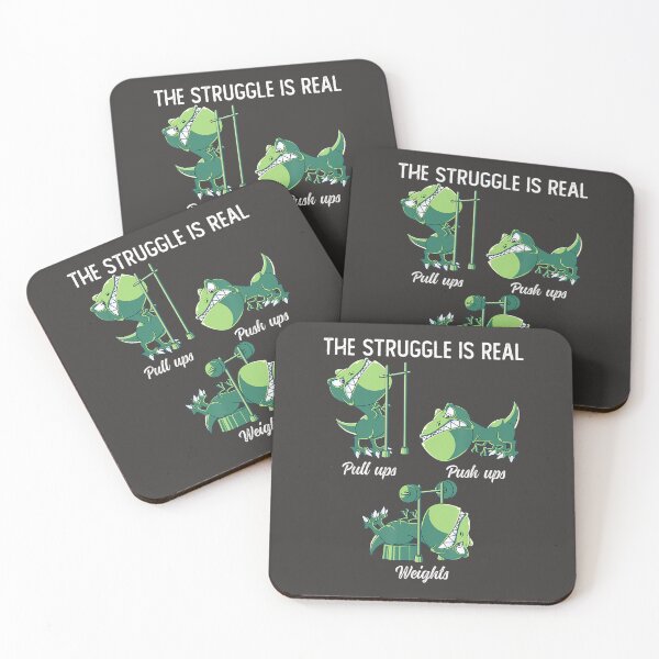 Item preview, The Struggle Is Real Funny Dinosaur Gym Workout designed and sold by EricGreen68.