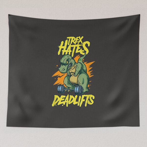 Item preview, Dinosaur Hates Deadlifts - Fitness Tyrannosaurus Rex Dinosaur designed and sold by EricGreen68.
