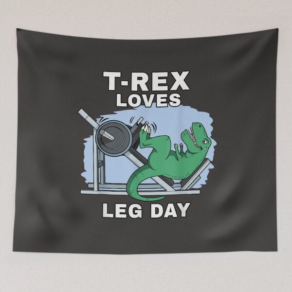 Item preview, Dinosaur Loves Leg Day, Arms, Funny Dinosaur  Fitness deadlift dinosaur designed and sold by EricGreen68.