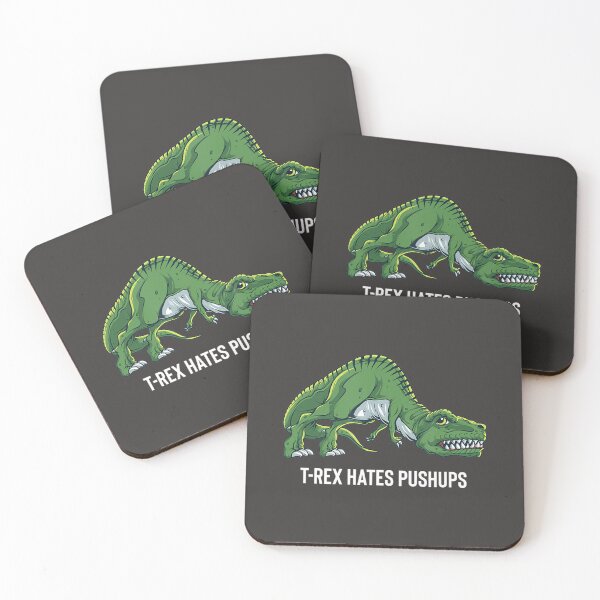 Item preview, Dinosaur Hates Push-ups Funny Dinosaur Gym Workout designed and sold by EricGreen68.