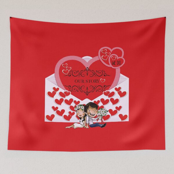 Item preview, Our Story (Red on Red) designed and sold by PawsitiveMum.