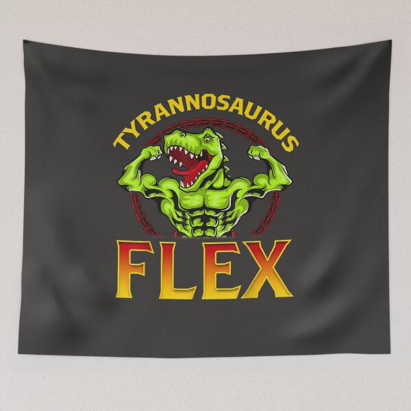Item preview, Tyrannosaurus Flex Funny Gym Workout Pun deadlift dinosaur designed and sold by EricGreen68.