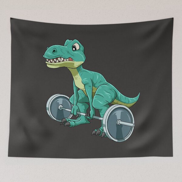 Item preview, Weightlifting Dinosaur Deadlifting Dinosaur Powerlifting Gym deadlift dinosaur designed and sold by EricGreen68.