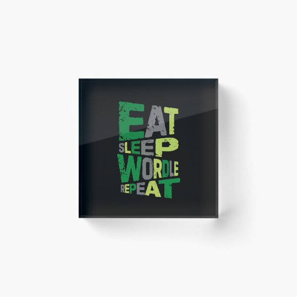 Item preview, eat sleep wordle repeat v3 designed and sold by Grafik0.