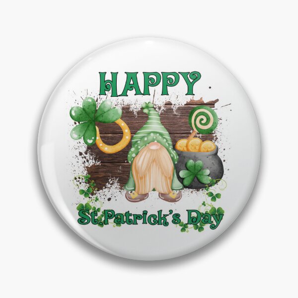 Aperçu de l'œuvre Happy St Patrick's Day Gmone Clover et pot de pièces sur bois créée et vendue par Florele.