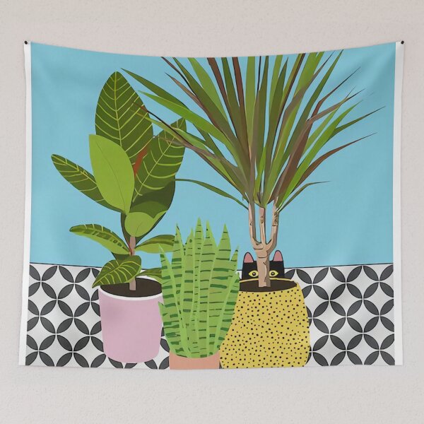 Item preview, Plants & Flowers with Cat Poster designed and sold by jaquinArt22.