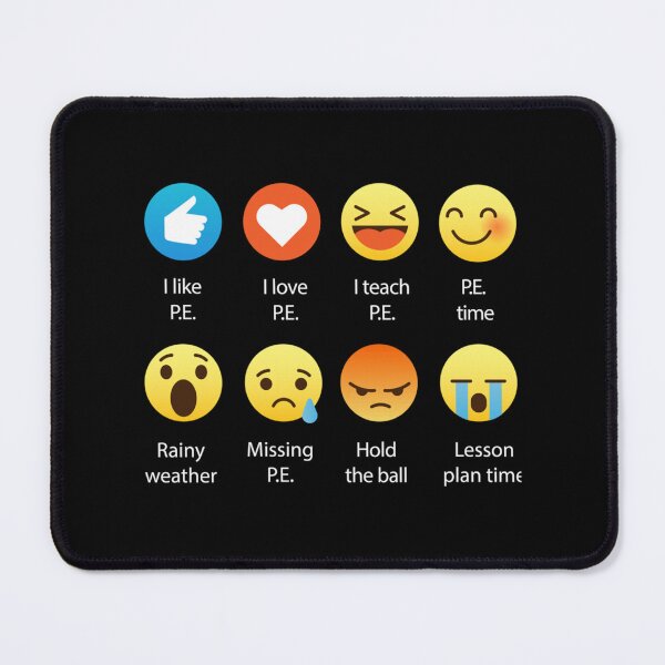Item preview, I Love P.E. Teachers Emoji Emoticon Funny Graphic Tee designed and sold by KayzekFashion.
