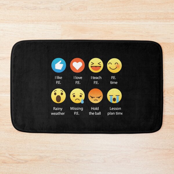Item preview, I Love P.E. Teachers Emoji Emoticon Funny Graphic Tee designed and sold by KayzekFashion.