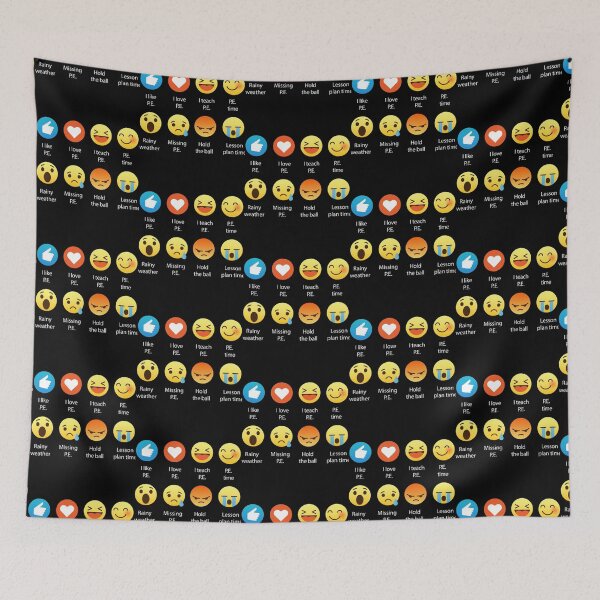 Item preview, I Love P.E. Teachers Emoji Emoticon Funny Graphic Tee designed and sold by KayzekFashion.