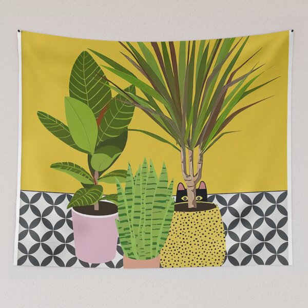 Item preview, Plants & Flowers with Cat Poster designed and sold by jaquinArt22.