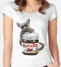 Sweet aim // galago and nutella Women's Fitted Scoop T-Shirt