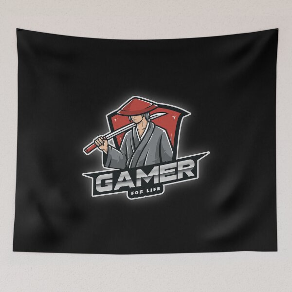 Item preview, Gamer for Life with Mysterious Samurai designed and sold by PRIVARSHU.