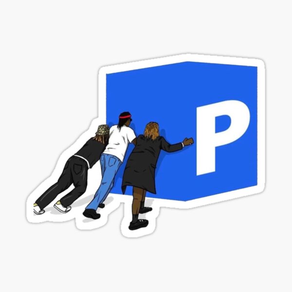 pushing-p-meme-sticker-by-kayzekfashion-redbubble