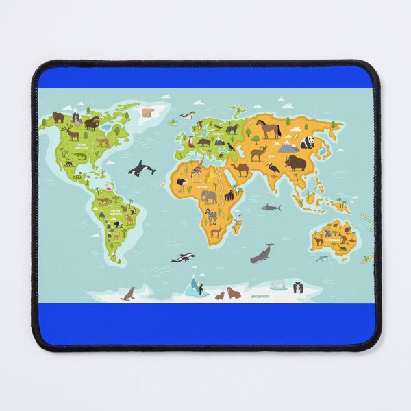 Item preview, Wildlife World Map Sticker designed and sold by MarcelPitzen.