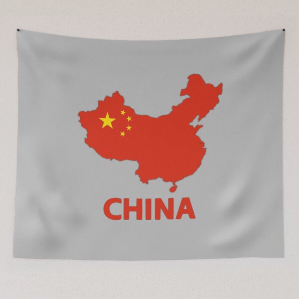 Item preview, Chinese Flag inside Map of China  designed and sold by mashmosh.