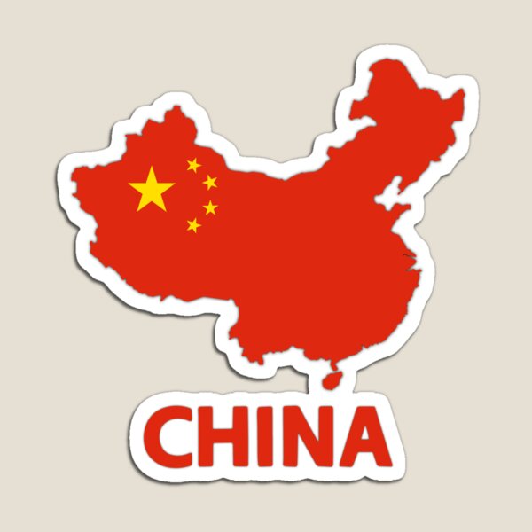 Aperçu de l'œuvre Drapeau chinois à l'intérieur de la carte de la Chine créée et vendue par mashmosh.