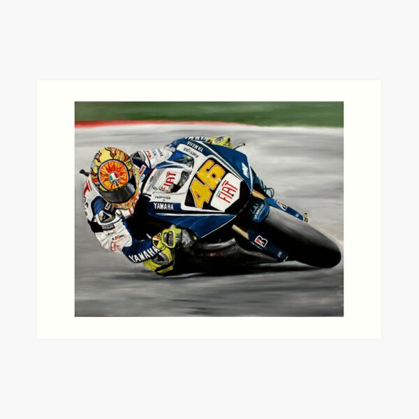 Valentino Rossi Signed Italian Motorcycle Racer Poster MotoGP Sport Quote Photo