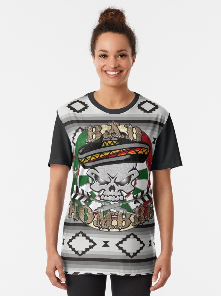 Alternate view of Bad Hombre Darts Shirt Full Color Graphic T-Shirt