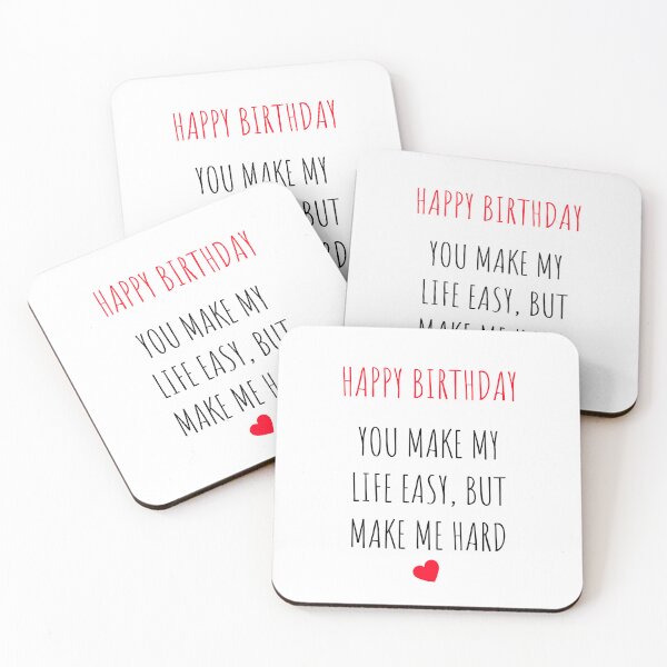 Item preview, Funny Naughty Dirty Happy Birthday Gifts for her - You Make Me Hard designed and sold by TextToTee.