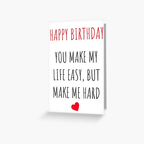 Item preview, Funny Naughty Dirty Happy Birthday Gifts for her - You Make Me Hard designed and sold by TextToTee.