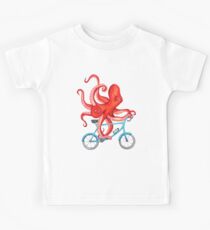 Cycling octopus Kids Tee