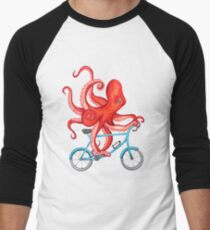 Cycling octopus Men's Baseball ¾ T-Shirt