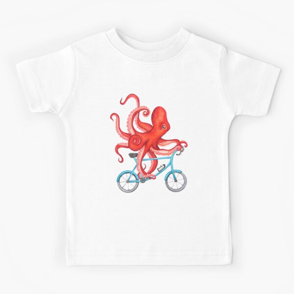 Cycling octopus Kids T-Shirt