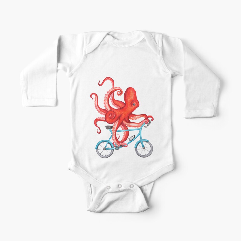Cycling octopus Baby One-Piece