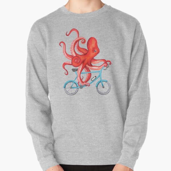 Cycling octopus Pullover Sweatshirt